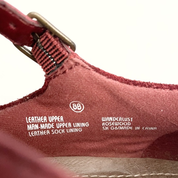 Earth Shoes • Wanderlust Rosewood Cap Toe t strap Heel Pump Red Leather • 8B - Picture 9 of 9